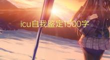 icu自我鉴定1500字(8篇)