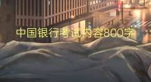中国银行考试内容800字(5篇)
